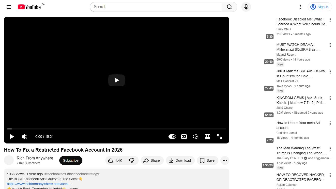 How To Fix a Restricted Facebook Account In 2026 - YouTube
