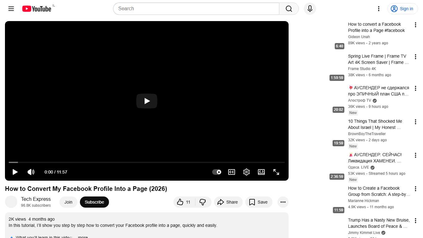 How to Convert My Facebook Profile Into a Page (2026) - YouTube